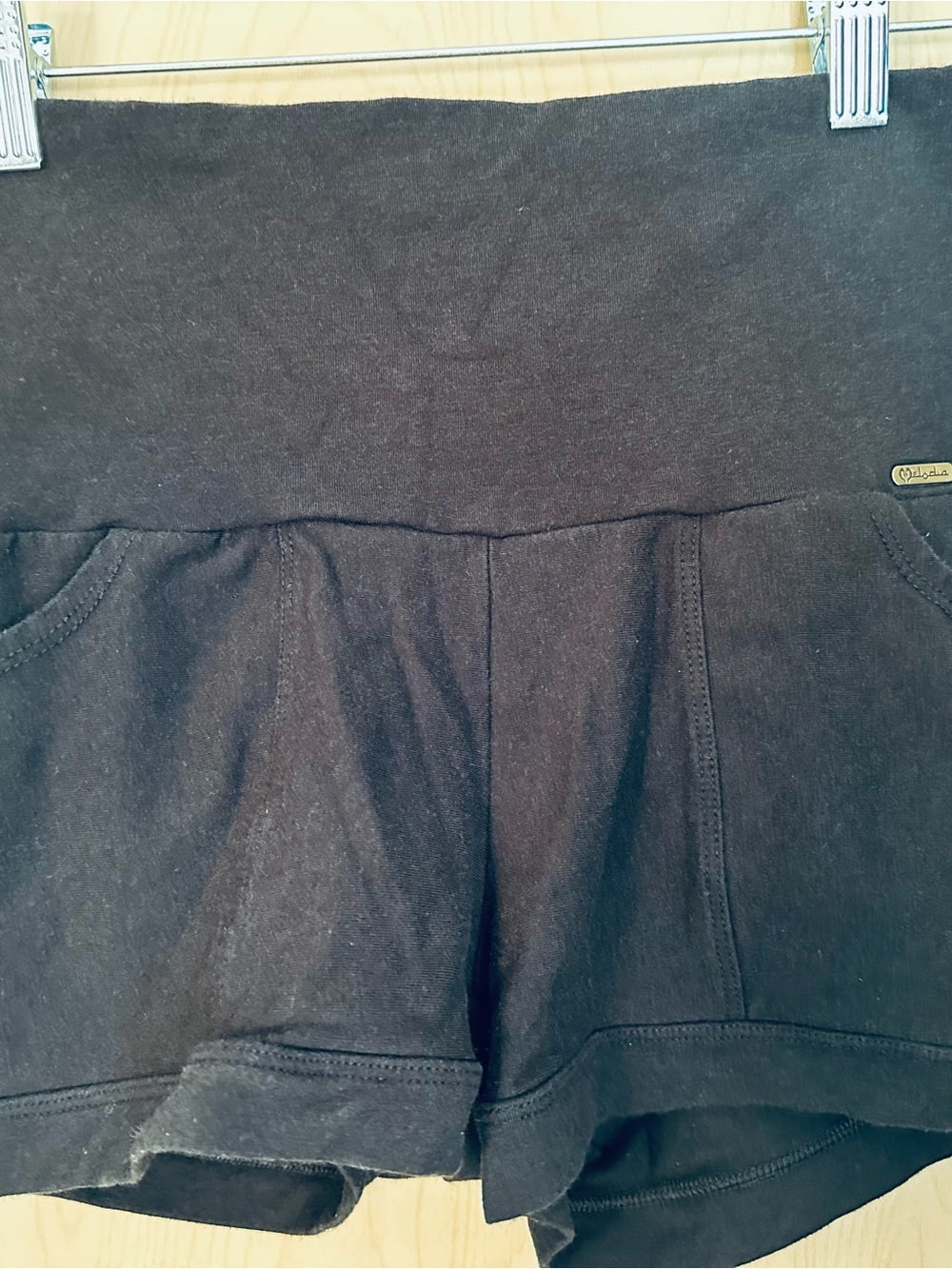 Melodia Designs Organic Bamboo Moto Shorts for Women - Black - Picture 2 of 8